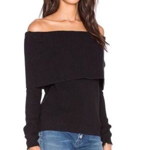 Lovers and friends off the shoulder sweater black